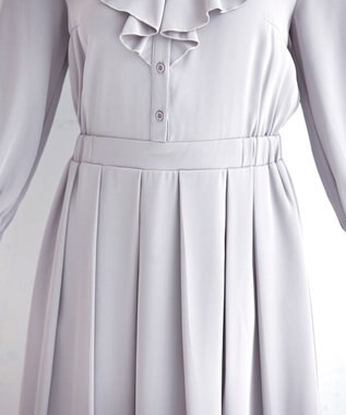 Tiaclasse 【洗える】ラッフルフリルワンピース サックスグレー