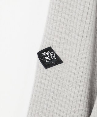 JOSEPH ABBOUD MOUNTAIN 【吸湿発熱/ソフト】ソフトウォームワッフル ハーフジップ カットソー ライトグレー系