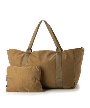 UNBILLION cachecache パッカブルナイロンボストンバッグ ベージュ