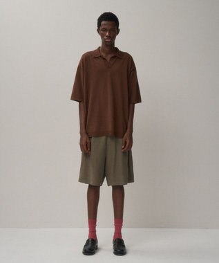 ATON FINE ICE COTTON | スキッパーポロセーター - UNISEX CAMEL