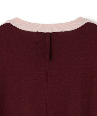 BEIGE， CHLOR / ウールシルク配色クルーネックニット Pink