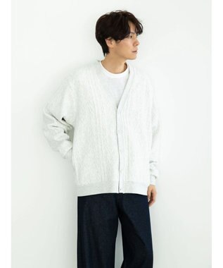 CRAFT STANDARD BOUTIQUE ケーブル柄カットカーディガン2 Oatmeal