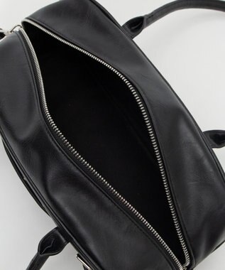 WEGO ベルトデザインボストンバッグ ブラック