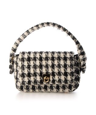 UNBILLION カシュカシュ cachecache / ツイード2wayハンドルフラップショルダー ブラック