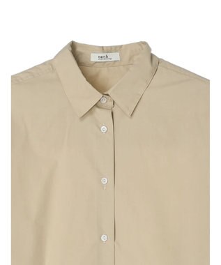 earth music&ecology 袖タックブラウス Beige