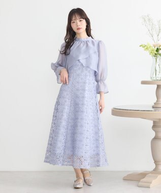 earth music&ecology SET2点シアーブラウス＋3Dレースワンピース