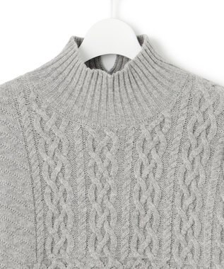 23区 L 【SLOW/一部店舗限定】ハイネック アランニット ライトグレー系