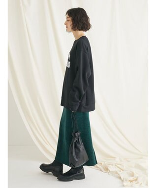 CRAFT STANDARD BOUTIQUE シェニールヤーンニットスカート Green