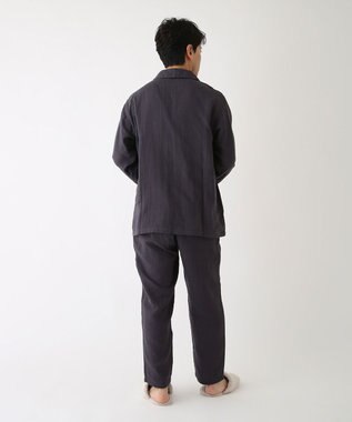UCHINO マシュマロガーゼ ベーシック メンズパジャマ ダークグレー