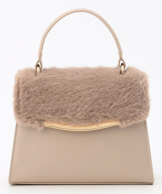 ANY SIS 【2WAY】コンビフラップ バッグ ベージュファー