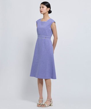 TOCCA 【松木育未さん着用】FLORAL SILHOUETTE ドレス ブルー系