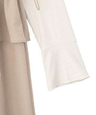 Green Parks ペプラムドッキングワンピース Light Beige