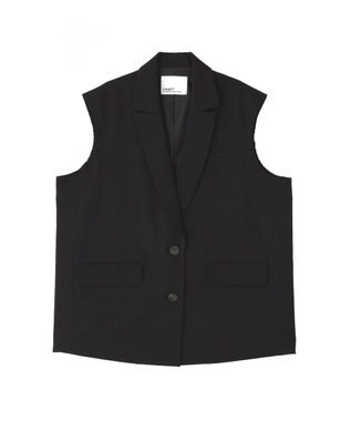 CRAFT STANDARD BOUTIQUE ＜セレモニー＞カットアウトデザインテーラードジレ Black