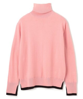 BEIGE， 【洗える】POMPE / ウールカシミヤタートルネックニット Pink×Bordeaux