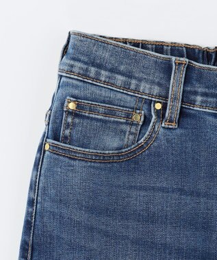 ANY 【洗濯機可/ウエストゴム/ストレッチ】ストレートデニムパンツ インディゴ