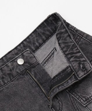 WEGO ヴィンテージウォッシュカーゴミニスカート デニムブラックソノタ