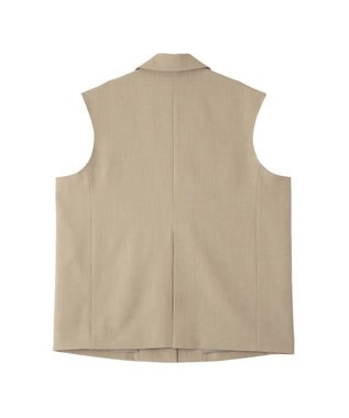 CRAFT STANDARD BOUTIQUE ＜セレモニー＞カットアウトデザインテーラードジレ Beige