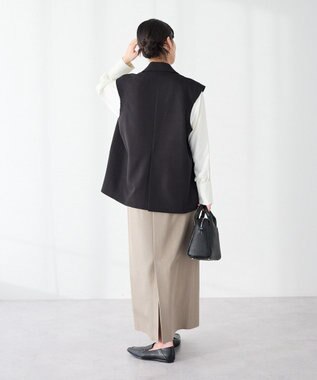 CRAFT STANDARD BOUTIQUE ＜セレモニー＞カットアウトデザインテーラードジレ Black