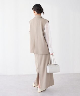 CRAFT STANDARD BOUTIQUE ＜セレモニー＞カットアウトデザインテーラードジレ Beige