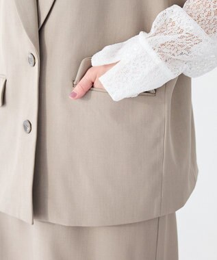 CRAFT STANDARD BOUTIQUE ＜セレモニー＞カットアウトデザインテーラードジレ Beige