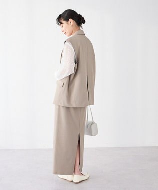 CRAFT STANDARD BOUTIQUE ＜セレモニー＞カットアウトデザインテーラードジレ Beige