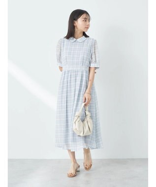 earth music&ecology クラシカルチェックワンピース Beige