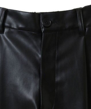 Green Parks レザーショートパンツ Black