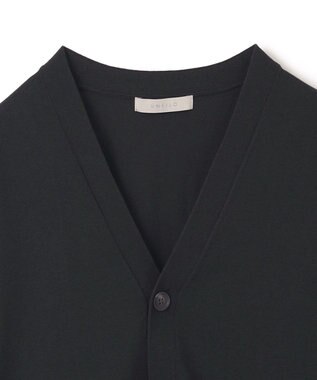 UNFILO MENS スゴ機能美 ニット カーディガン ダークカーキ