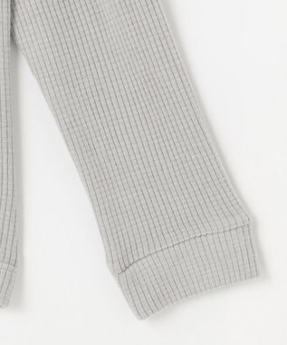 JOSEPH ABBOUD MOUNTAIN 【吸湿発熱/ソフト】ソフトウォームワッフル ハーフジップ カットソー ライトグレー系