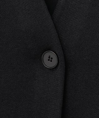 ICB 【洗える】シンセティックヤーンスムース ニットジャケット ブラック系