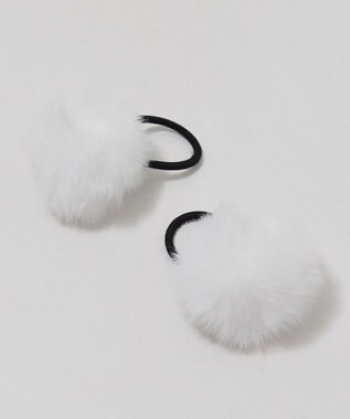 WEGO L2Pポンポンヘアゴム ホワイト
