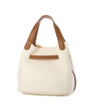 UNBILLION カシュカシュ cachechche / ヒネリ金具ベルトシボミニバッグ アイボリーミックス