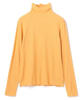 UNFILO 【暖かさ＆着心地の良さで大ヒット】コットンカシミヤ タートルネックカットソー イエロー