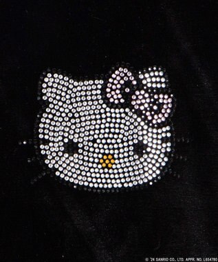 WEGO 【サンリオ】HELLOKITTYコラボベロアパーカー ブラック