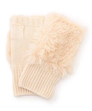 UNFILO フェイクファー グローブ アイボリーシャギー