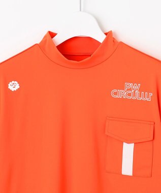 PW CIRCULUS 【吸水速乾 / UV遮蔽率96.3% UVカット / ストレッチ】【WOMEN】ポケットモックT ゴルフウェア レディース オレンジ系