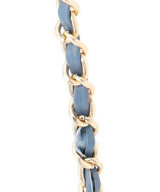 23区 GIOLICAツイード シリンダー ショルダーバッグ ブルーミックス