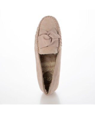 Riz raffinee <Riz raffinee>グログランリボンモカシン ベージュスエード