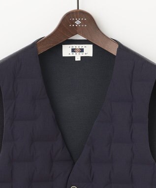 JOSEPH ABBOUD 【インナーダウン対応】2WAYストレッチダウンベスト ネイビー系