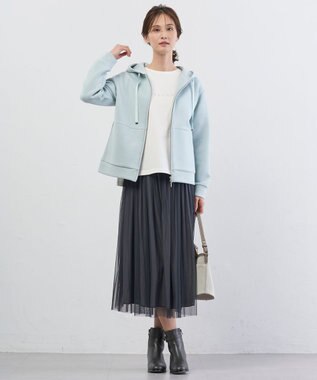 J.PRESS LADIES 【2way】リバーシブル チュール スカート ネイビー系