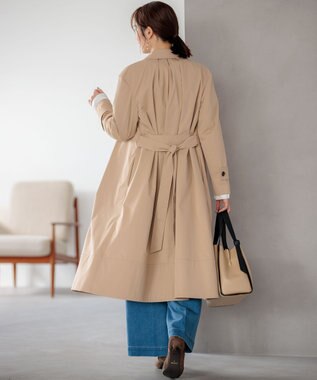 組曲 L 【WEB限定】ライトトレンチ ステンカラーコート ベージュ系