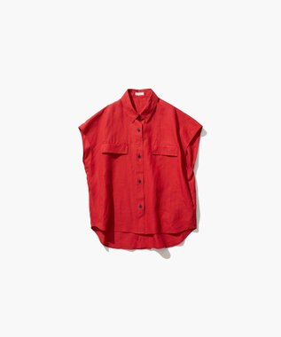 ATON LINEN WEATHER | オフスリーブ CPOジャケット RED