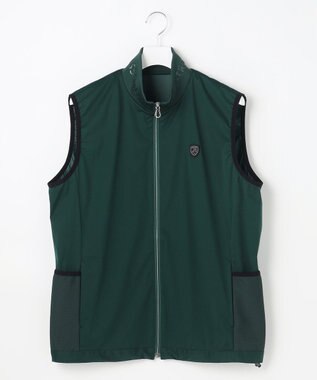 23区GOLF 【MEN】エアリージャージストレッチベスト ダークグリーン系
