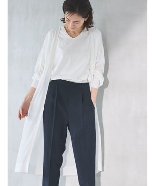 Green Parks 接触冷感ロング丈カーデ White