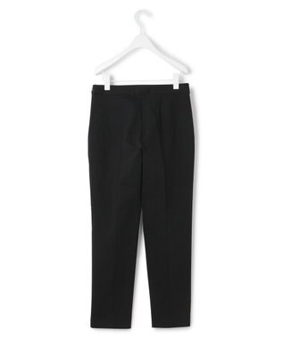 ICB 【洗える】コットンコンプレッシャー ストレートパンツ ブラック系