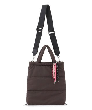 UNFILO パデッド ミニトートバッグ ブラウン