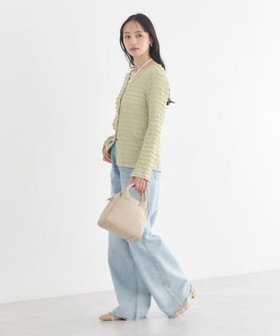 earth music&ecology 【予約】シャーリングカットカーディガン ミント