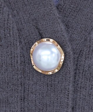 Tiaclasse 【洗える】袖先フリルミドル丈カーディガン チャコールグレー