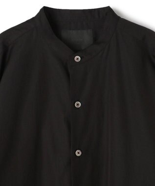 JOSEPH HOMME 【HIGH GRADE LINE】コットンポプリン　バンドカラーシャツ ブラック系