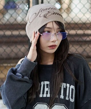 WEGO スプレープリントシングルニットワッチ ベージュ